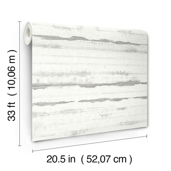 A-Street Prints Destin Grey Stripe Wallpaper