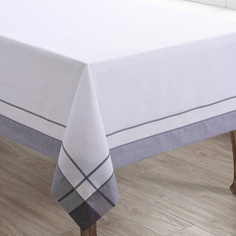 Casual Tablecloth With Banded Border Design