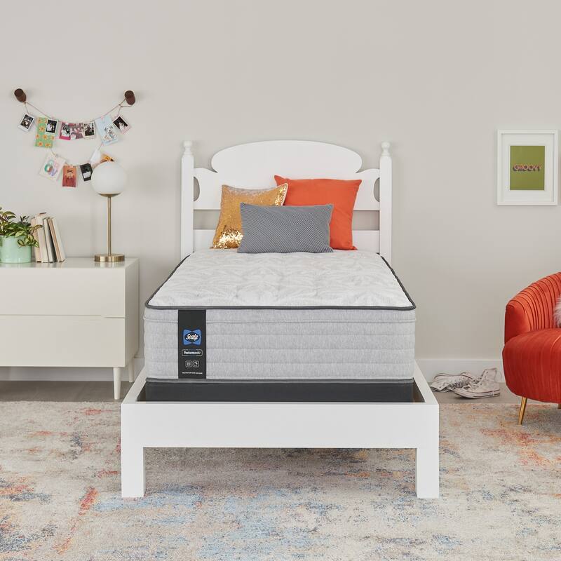 Sealy Posturepedic Spring Cranberry 13-inch Medium Faux Euro Top Mattress Set - Twin XL - Regular Profile