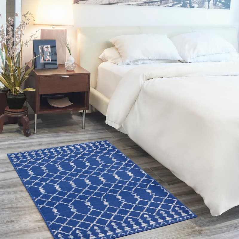 Nourison Whimsicle Moroccan Bohemian Area Rug - 3' x 5' - Navy - Runner/Rectangle
