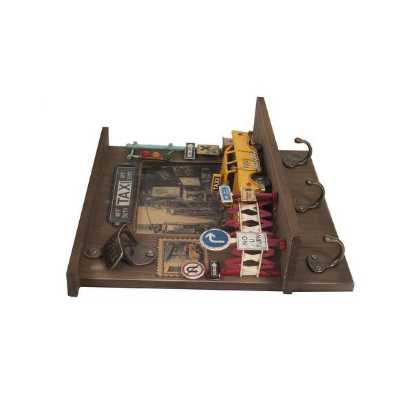 Shadow Box With 3 Metal Keychain Hooks Shadow Box With 3 Metal Keychain Hooks