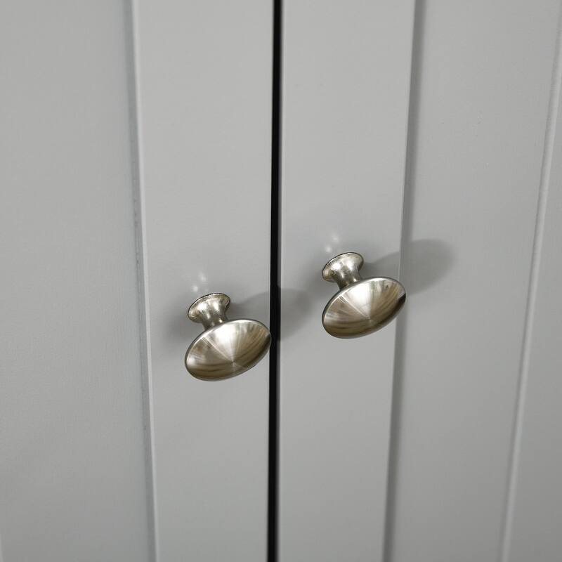 41" Kitchen Pantry Storage Cabinet, Freestanding Kitchen Cabinet with 12 Door Shelves, Double Doors, 5-tier Shelving