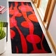 preview thumbnail 3 of 17, SAFAVIEH Handmade Soho Daroslava Floral N.Z. Wool Rug 2'6" x 12' Runner - Black/Red - Runner