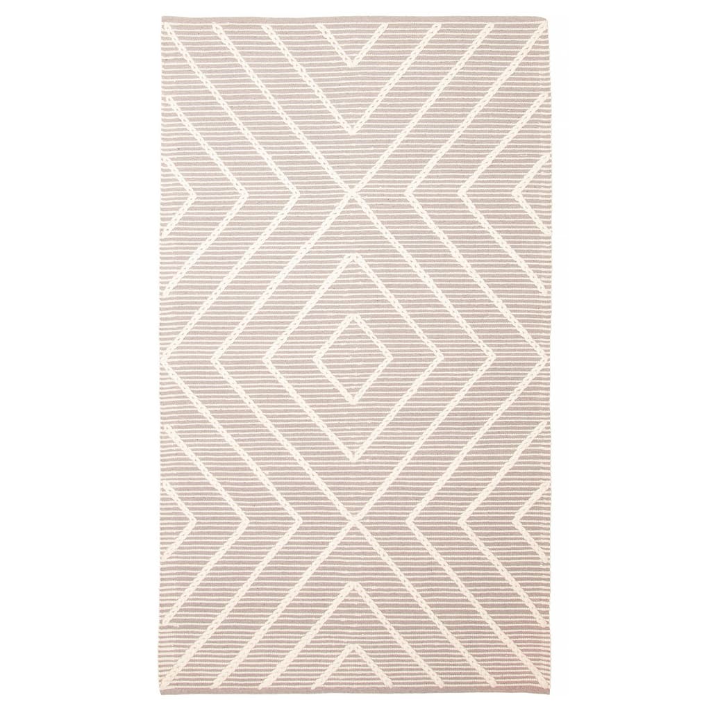 ECARPETGALLERY Braid weave Sienna Grey Wool Rug - 4'9 x 8'2