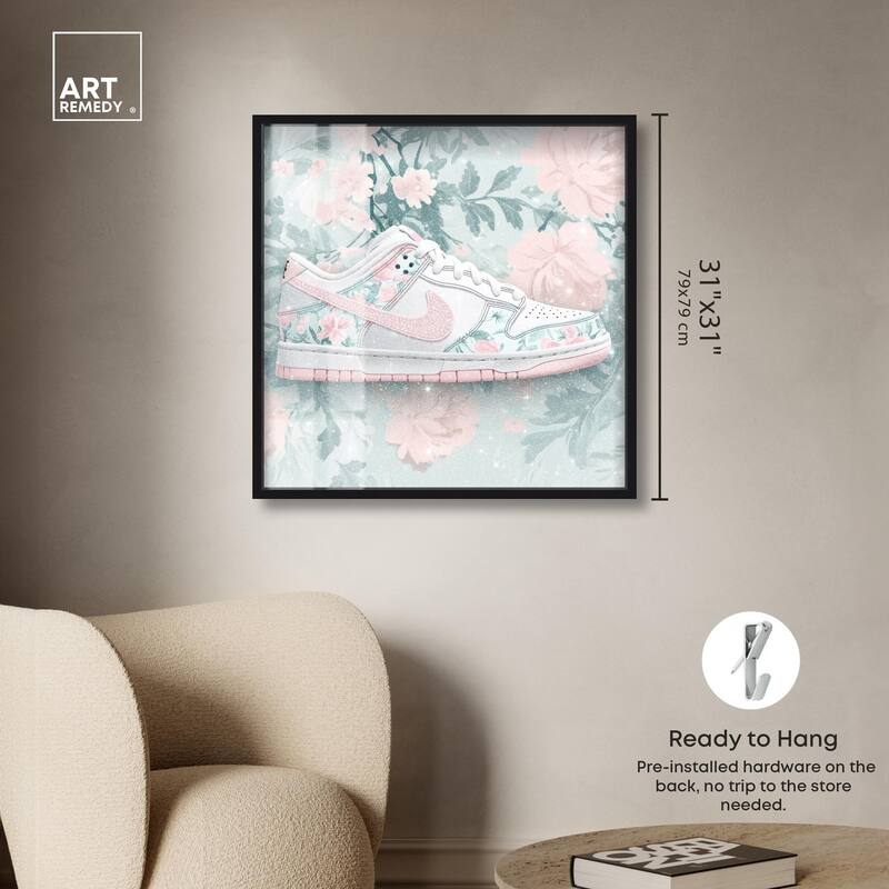 Dainty Floral Sneaker Shadowbox by Art Remedy