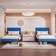 preview thumbnail 23 of 49, VECELO 2 Pack Upholstered Twin Size Kids Bed Frame Set of 2 Diamond Tufted Headboard with Crystal/Button Accents Blue