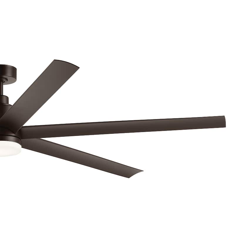 Kichler Lighting Loa 80 Inch Ceiling Fan with Satin Etch Glass in Satin Natural Bronze with Satin Natural Bronze Blades
