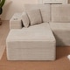 preview thumbnail 45 of 48, 102.76" Corduroy Cloudy L Shaped Sofa with Headrests