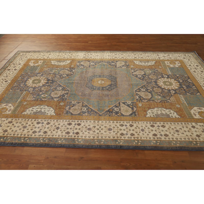 Geometric Kazak Oriental Area Rug Handmade Traditional Wool Carpet - 6'8" x 9'8"