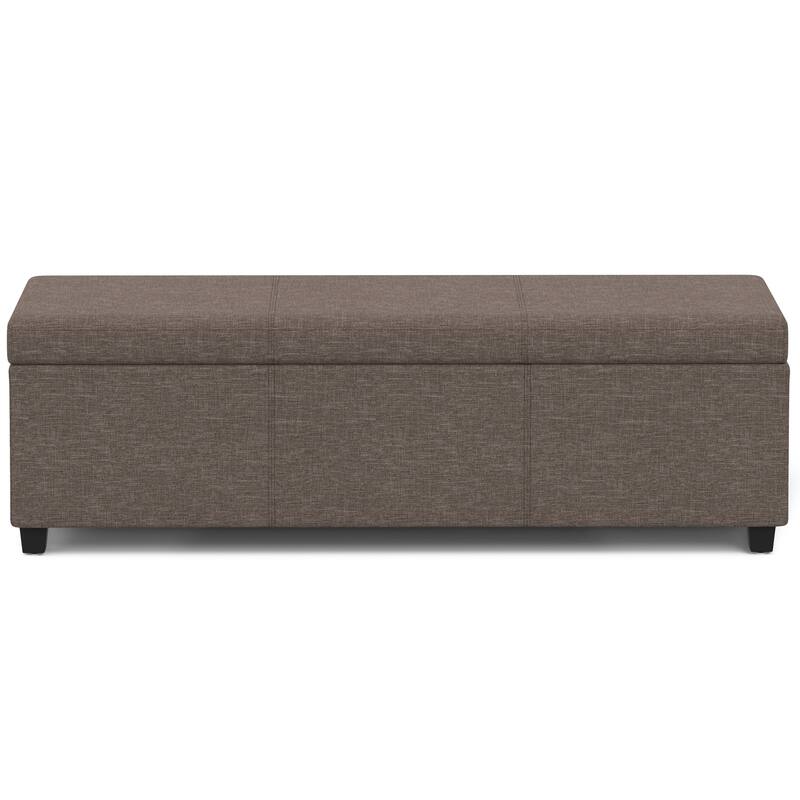 WYNDENHALL Franklin 54 inch Wide Contemporary Rectangle Storage Ottoman