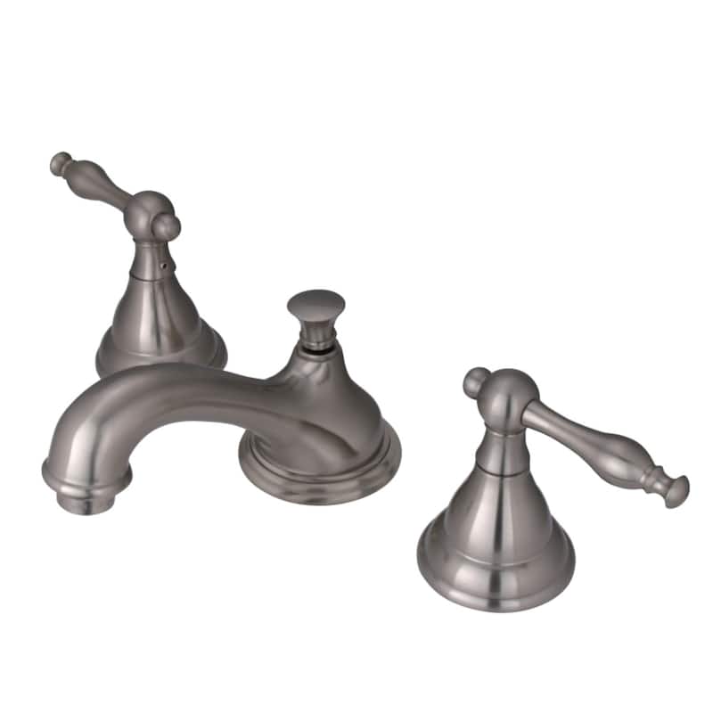 Kingston Brass 1.2 GPM Widespread Bathroom Faucet with Pop-Up Drain - Brushed Nickel