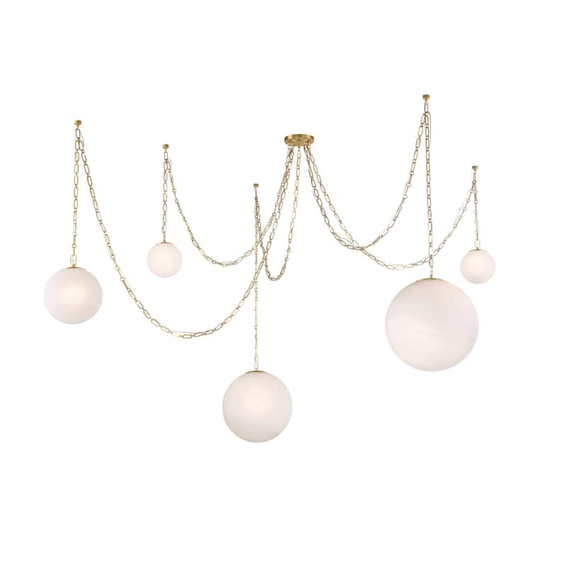 Minka Lavery 5219 Marbelle 5 Light 85" Wide Multi Light Pendant with
