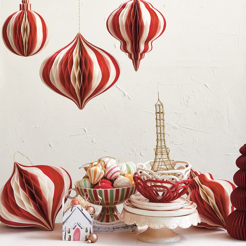 Glittering Honeycomb Paper Ornament