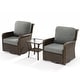 preview thumbnail 26 of 24, 5-Piece Outdoor Rattan Seating Set with Swivel Chairs & Coffee Table