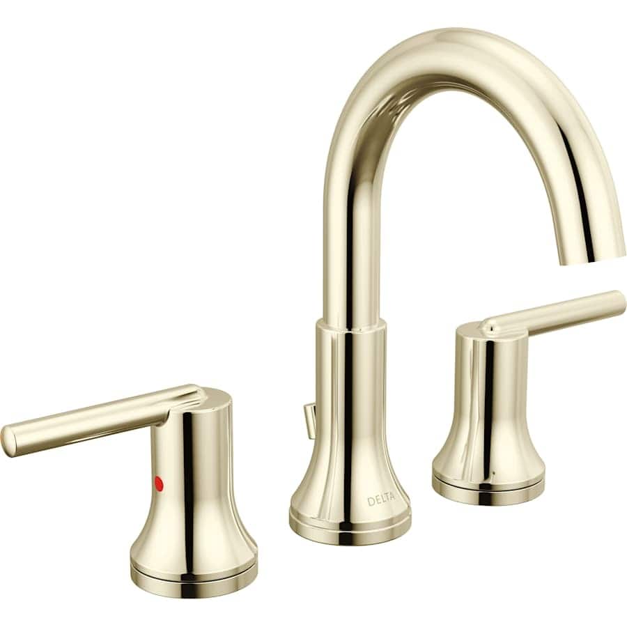 Delta Trinsic Widespread Bathroom Faucet with Metal Drain Assembly -