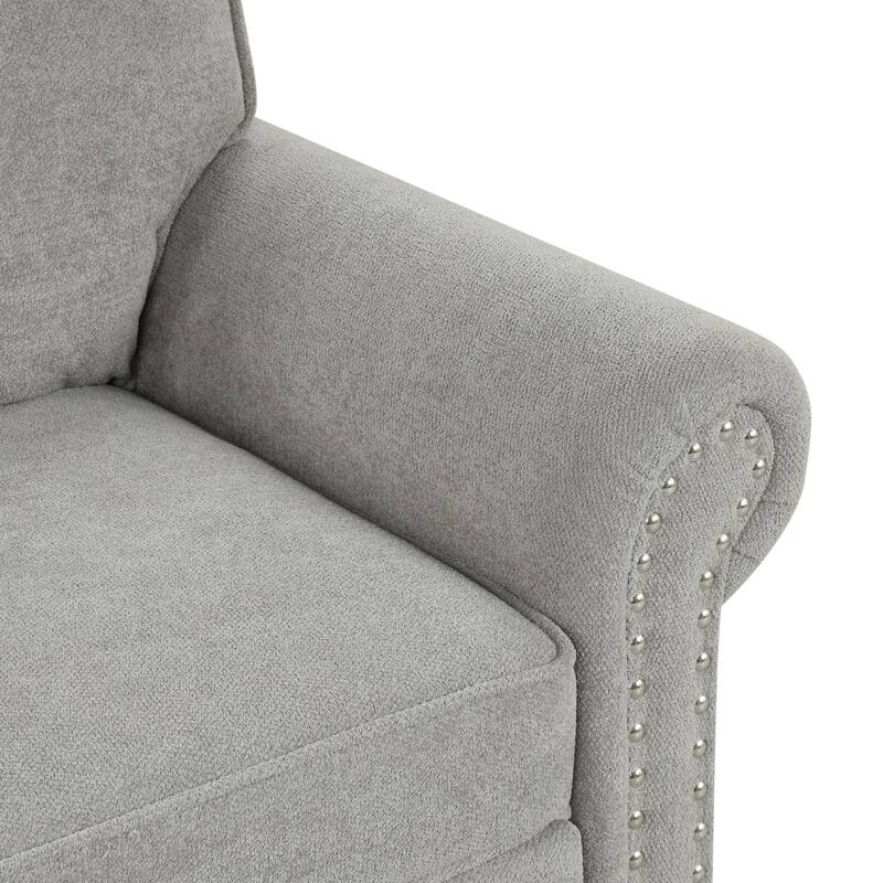 95" Convertible Sectional Sofa with Storage Chaise and Pull-Down Backrest