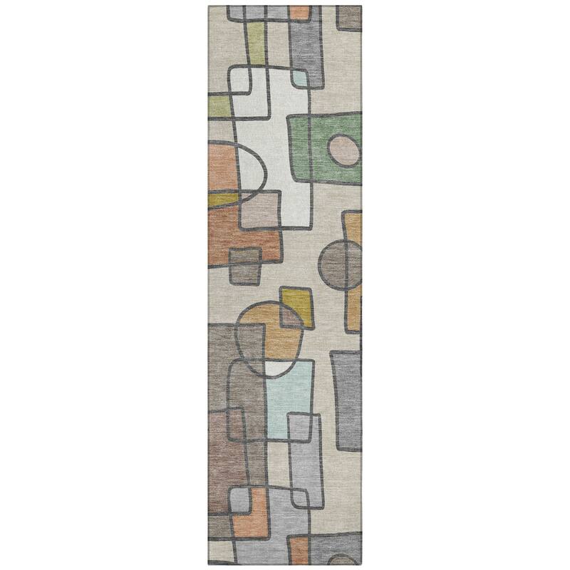 Machine Washable Indoor/ Outdoor Contemporary Prenner Chantille Rug
