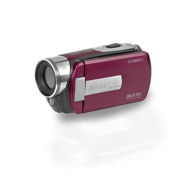 Minolta MN80NV 1080p Full HD Night Vision Video Camcorder with 24.0 MP Still Image Resolution and 3" Touch Screen LCD (Maroon). Opens flyout.