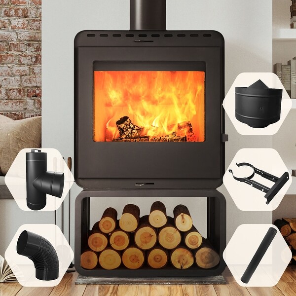 Hansabenne Hearth 3200 Sq. Ft. Wood Burning Stove Freestanding