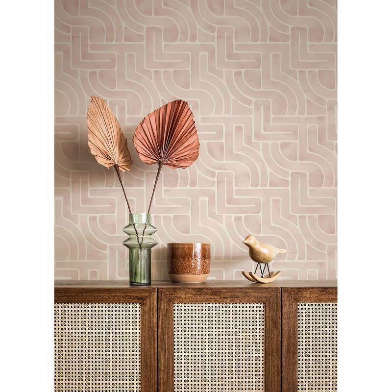 NuWallpaper Blush Blythe Peel & Stick Wallpaper - 216in x 20.5in x 0.025in