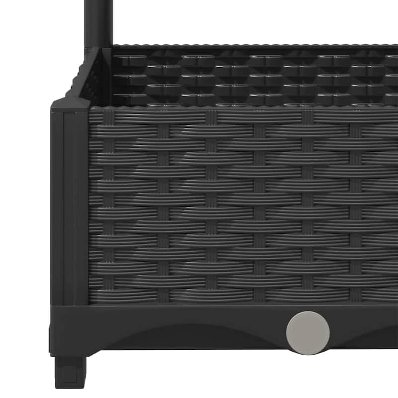 vidaXL Garden Planter with Trellis Plant Pot Flower Box Raised Bed Outdoor PP