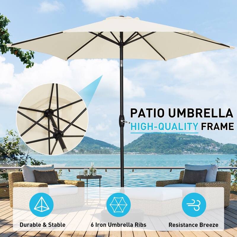 Ainfox Patio Umbrella Without Base for Garden Patio