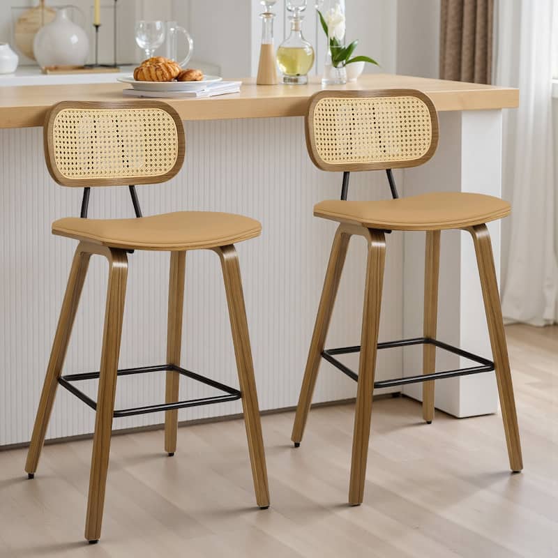 26-Inch Upholstered Counter/ Bar Stools Set of 2 or 3 - 35.1"H x 17.7"W x 19.5"D
