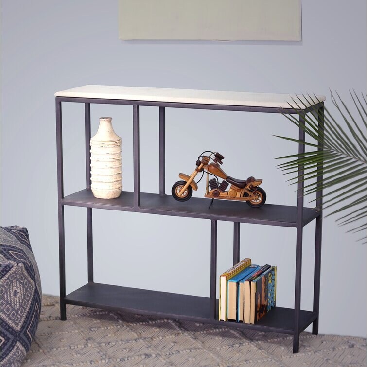 Black and White Marble Bookshelf On Sale Bed Bath Beyond