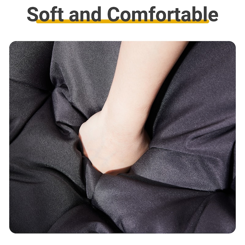 38 Inch Wicker Papasan Chair with Rotating Cushioned Seat - 38" x 33.5" x 32"