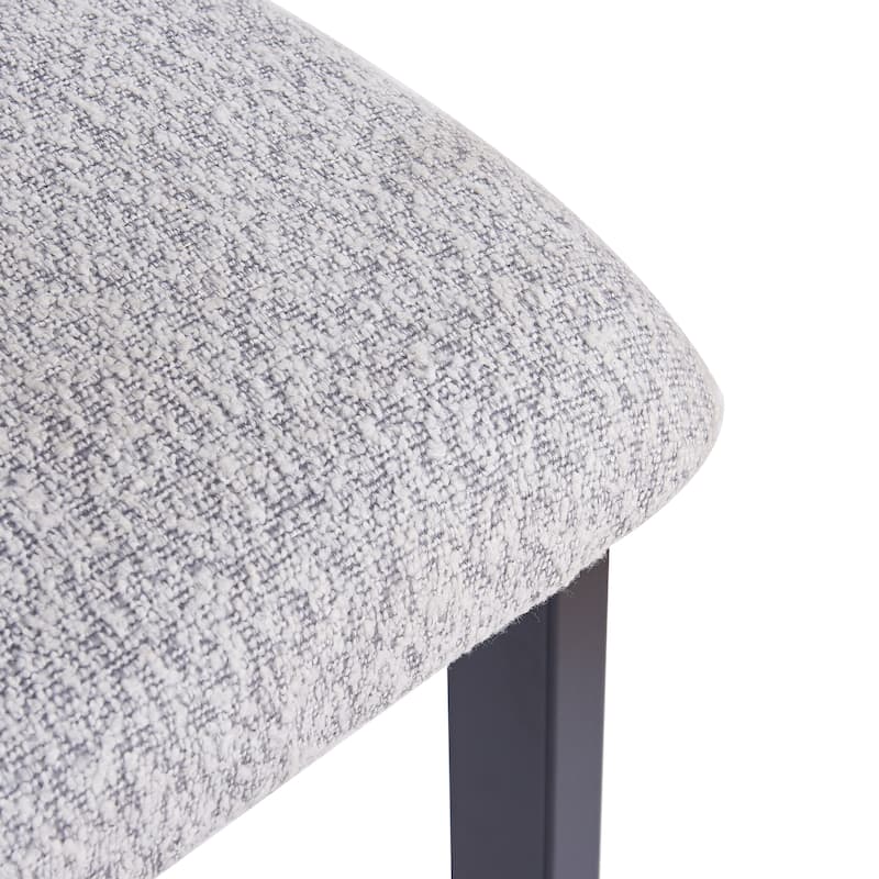 26.5" Stylish Round Stools with Low Back, Kitchen Island Bar Stool Set of 2 with Footrest Comfortable Upholstered Seat