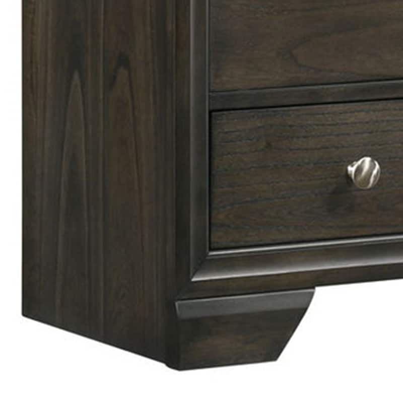 Jeni TV Media Console, Sliding Doors, 2 Drawers, Rustic Dark Gray