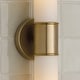 preview thumbnail 3 of 3, 25.25"W x 5"H 2-Light Dual Sconce in Matte Brass with Soft White Glass - 5"W x 25.25"H x 4.5"E