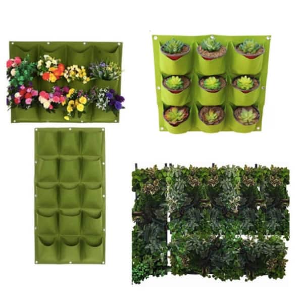 Vertical Garden Hanging Planter Pockets Grow Bags - Overstock - 31432635 Vertical Garden Hanging Planter Pockets Grow Bags - Overstock - 31432635