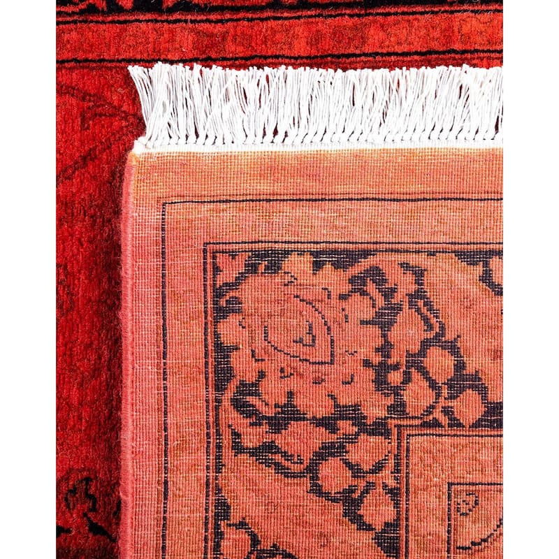 Contemporary Overdyed Wool Hand Knotted Runner - 3' 0" x 8' 5"