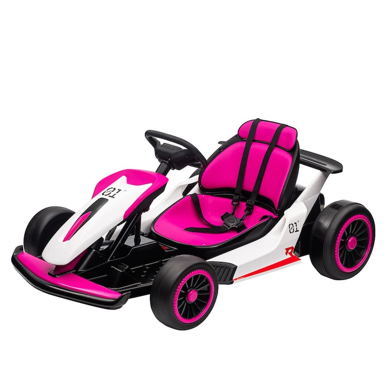 24V Electric Dirt Bike ,Electric Motorcycle for Kids Ages - Pink & White
