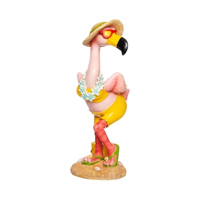 Flamingo W/Hat Figurine