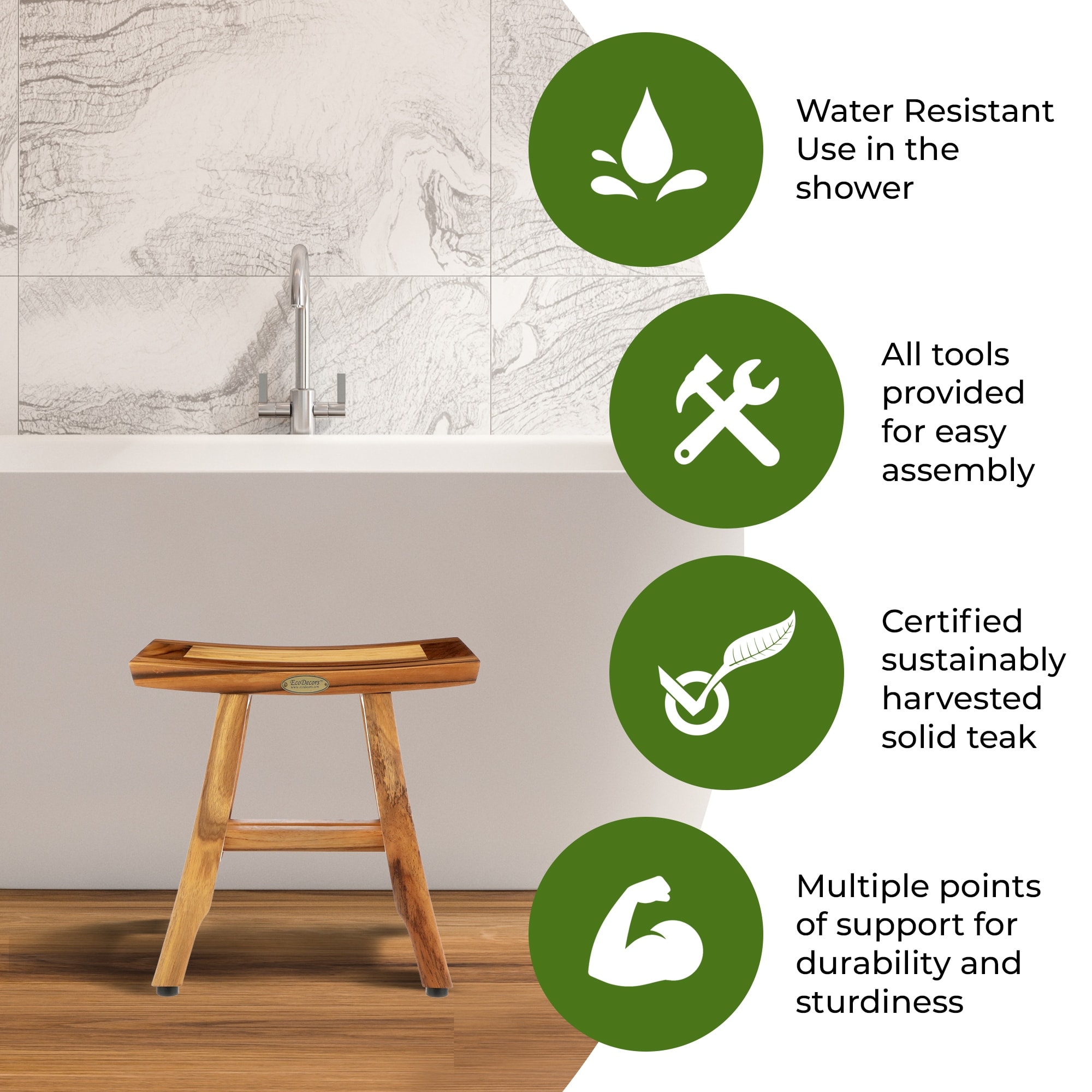 Bed bath and beyond teak shower seat 2025