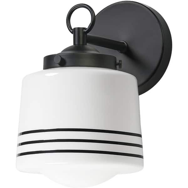 slide 2 of 5, Maxim 21531WT Eureka 10" Tall 1 Light Wall Sconce Black