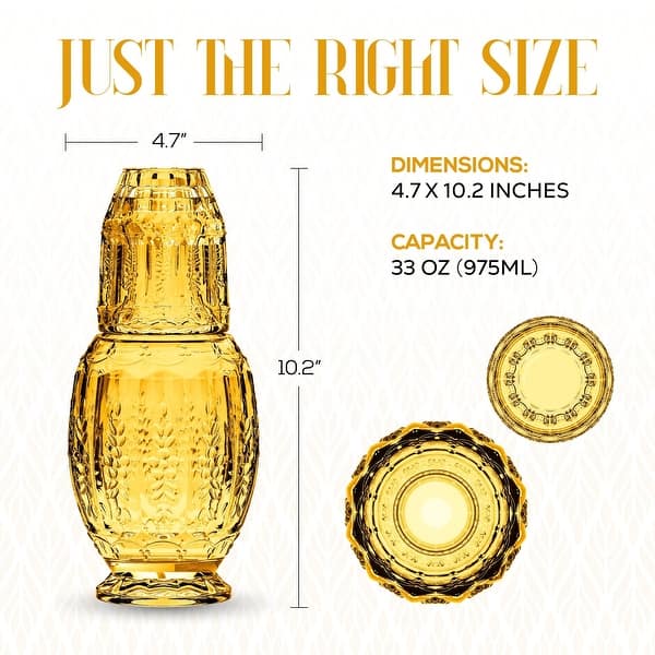 dimension image slide 1 of 2, Vintage 2 Pc Carafe Set