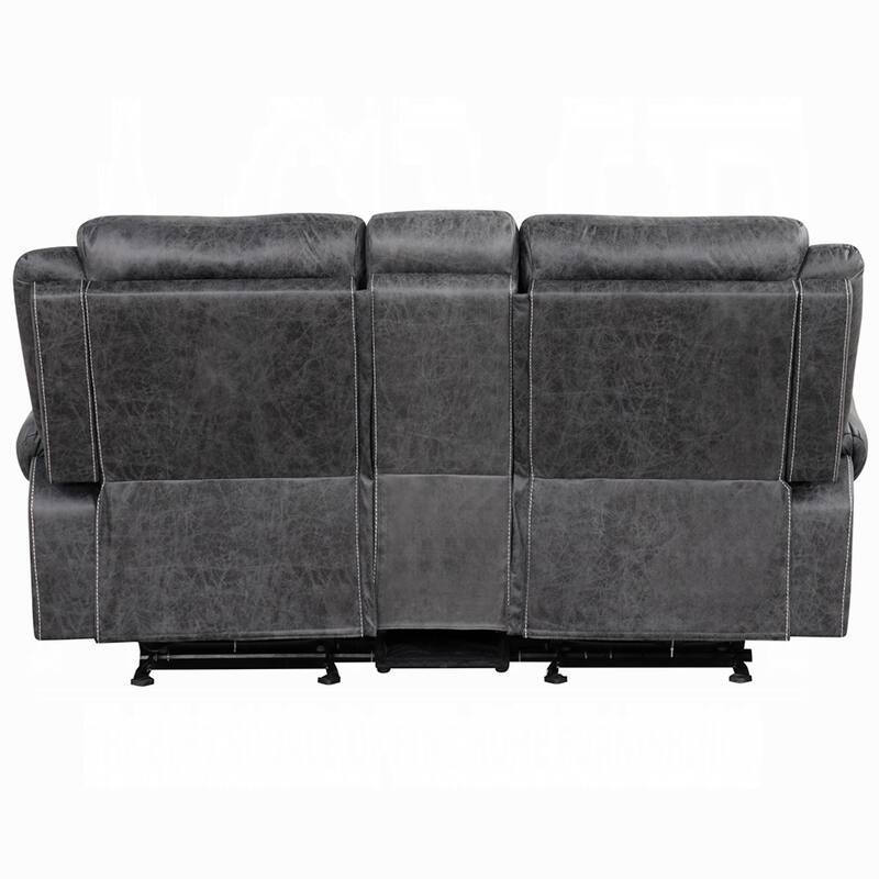 Hesy Power Motion Recliner Loveseat w Console, Dark Gray 75 Inch