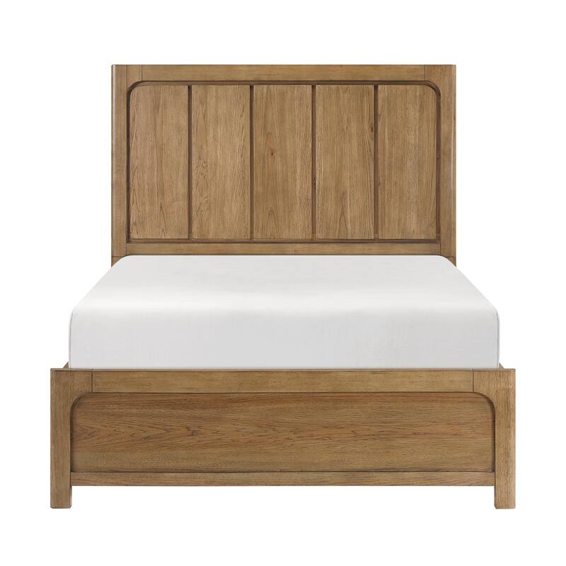 3pc Light Brown Finish Bedroom Furniture Set Storage Bed and Two Nightstands
