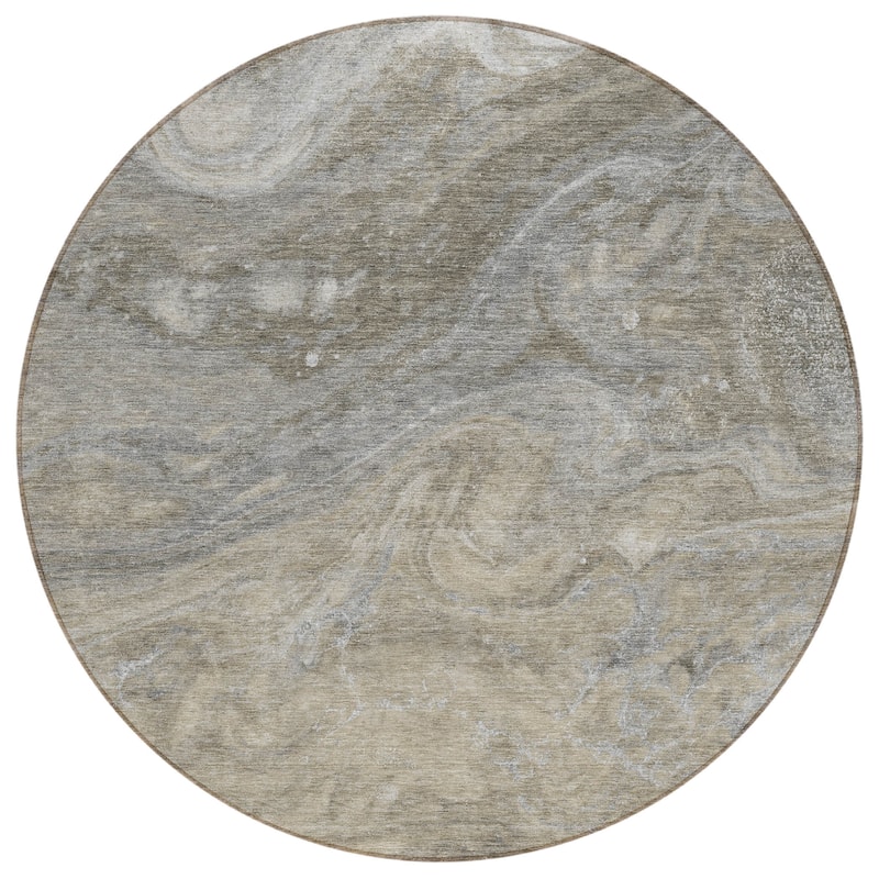 Machine Washable Indoor/ Outdoor Chantille Modern Abstract Rug