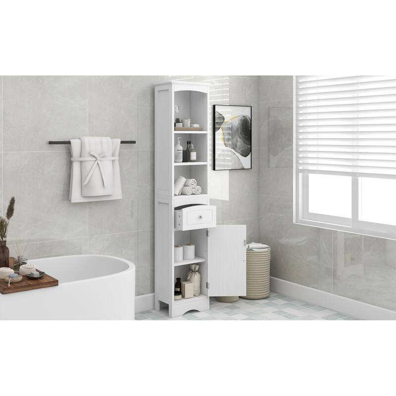 Freestanding Storage Cabinet with Drawer