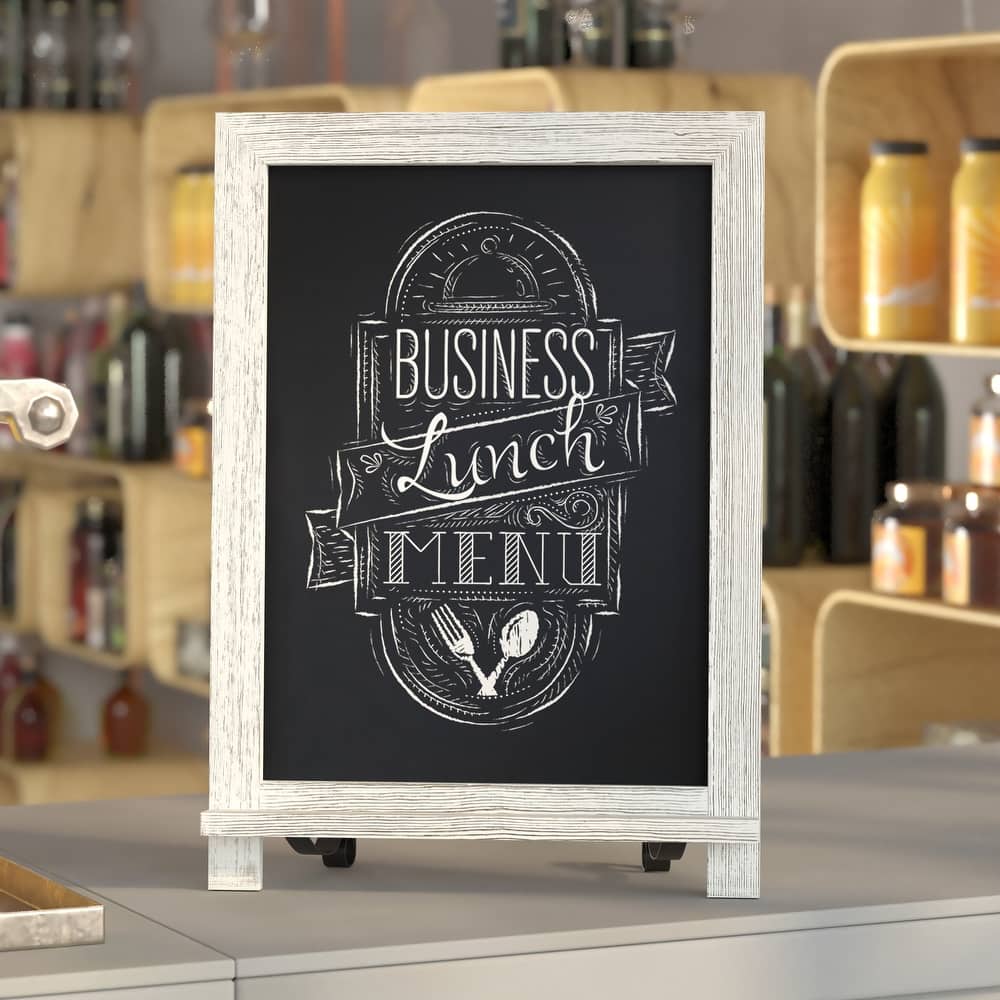 Freestanding Tabletop or Wall Mount Magnetic Chalkboard