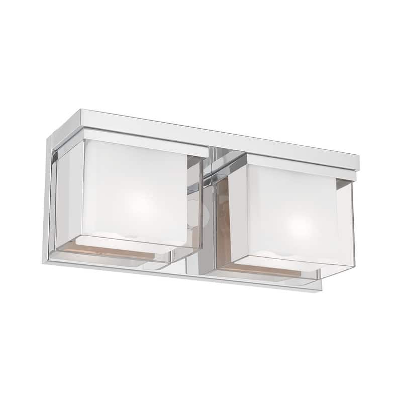 Livex Lighting 2-Light Polished Chrome Bath Vanity, 10122-05 - 16"W x 6.75"H x 4.75"D