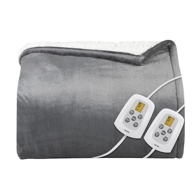 Electric Flannel King Queen Throw Heated Blanket