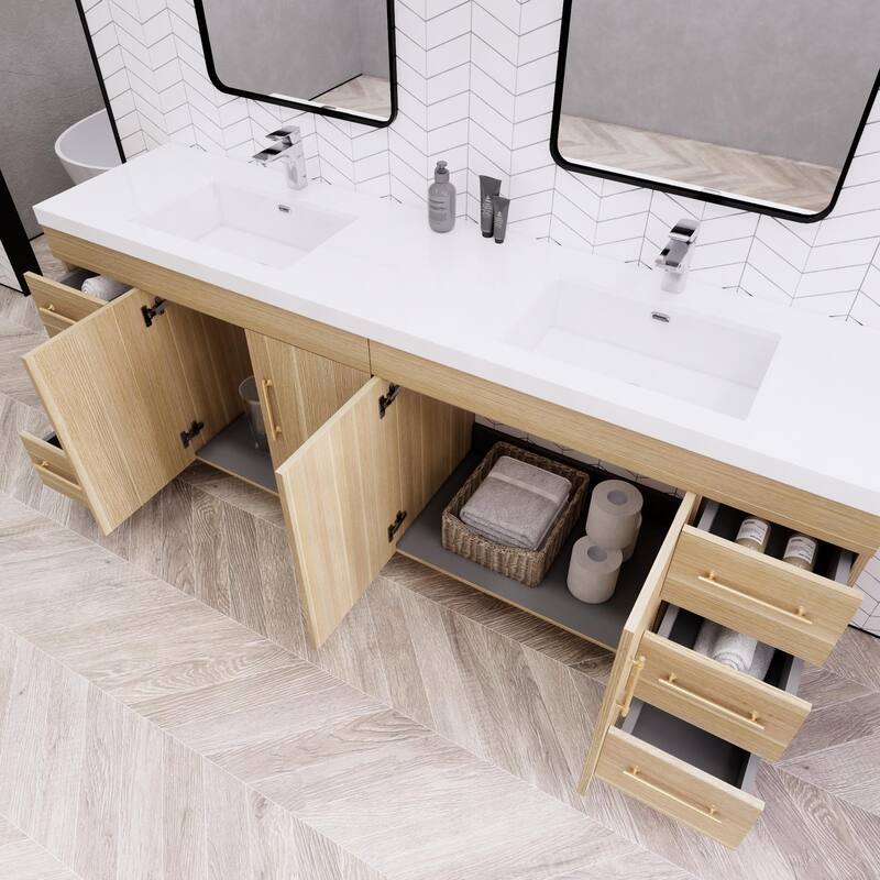 Eliza 84'' Freestanding Vanity with Double Sink