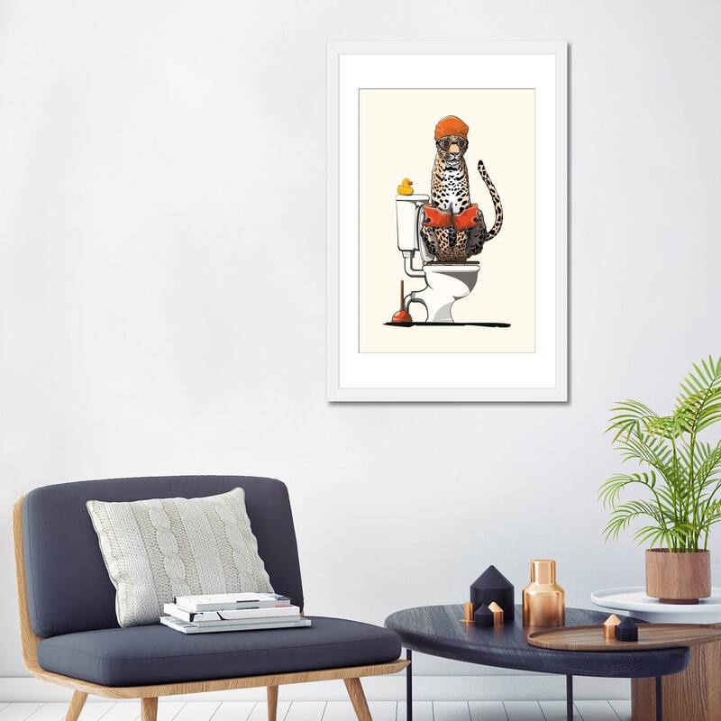 iCanvas "Leopard On The Toilet" by WyattDesign