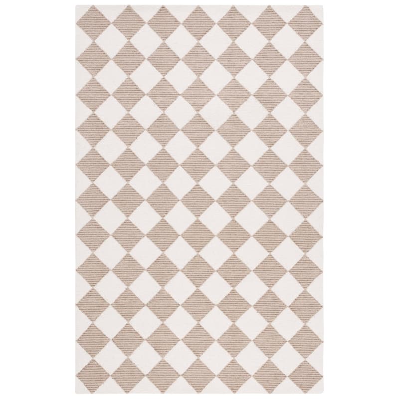 Martha Stewart by SAFAVIEH Jesusa Checkered Wool Rug - 5' x 8' - Natural/Beige