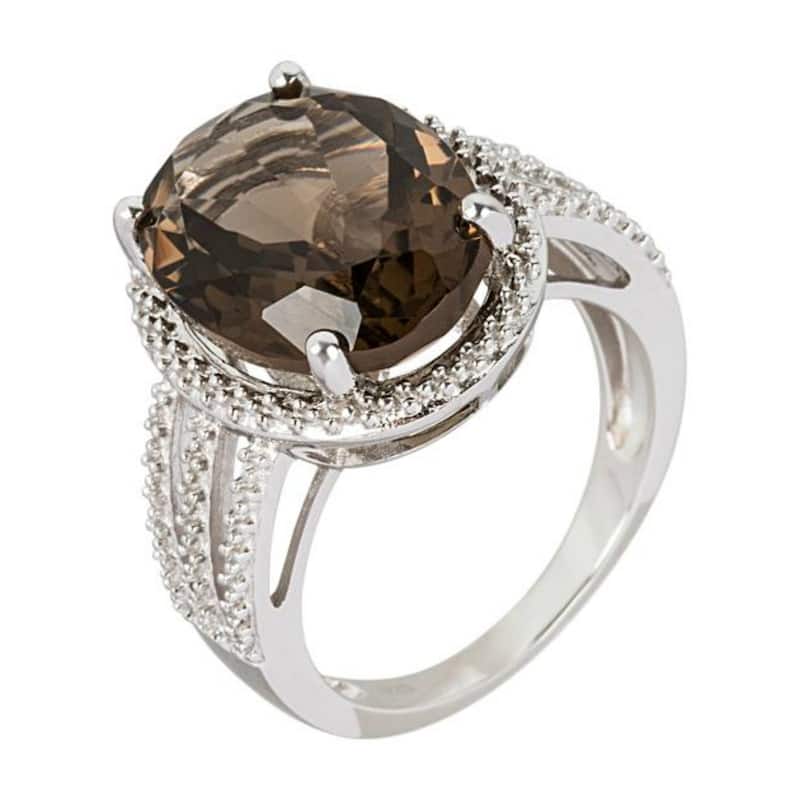 925 Sterling Silver Smoky Quartz Ring
